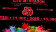 Cité Du Dragon menu