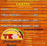 Puerquito Al Horno Teo's menu