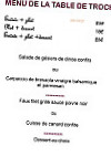La Table De Troche menu