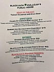 Blackjack Mulligan’s Public House menu