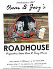 Oscar Joey's Roadhouse menu