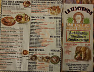 La Hacienda menu