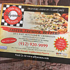 Allyanna's Olde Style Pizzeria menu