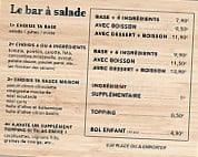 Garden Café menu