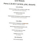 Les Gourmets menu