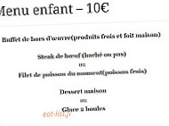 La Croisée Des Régions menu