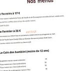 Restautrant Le Vieux Moulin menu