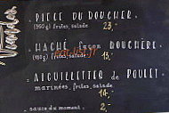 Le Chalet menu