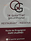 Le Quartier Gourmand menu