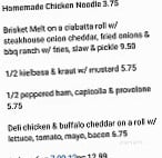 Sorrentino's Subs menu