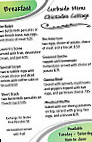 Chickadee Cottage Cafe menu