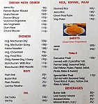Gwalia Sweets menu