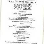 Pizzeria Marina menu