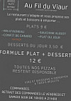 Au Fil Du Viaur menu
