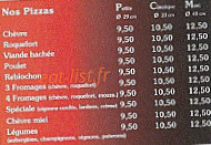 Pizza Tony menu