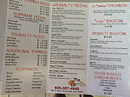 Gizmo's Pizza menu