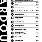 Bardour Prali menu