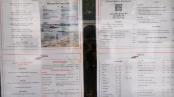 La Regate menu