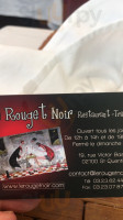 Le Rouget Noir menu