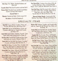 Soto Sushi menu