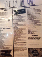 The Hole In The Wall menu