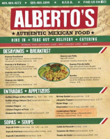 Alberto's Deli menu