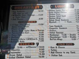 The Black Truck menu