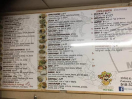 Izzy's Mexican Flat Grill menu