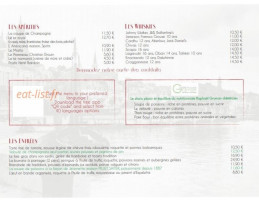 Le Pavillon Augustine menu