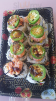 Orange Roll Sushi food