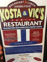 Kosta And Vic's menu