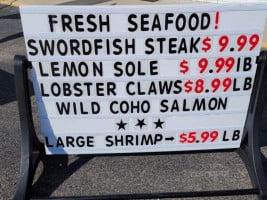 Seafood Treasures menu