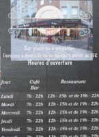 La Brasserie De La Mairie menu