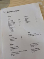 Koskela Kitchen menu