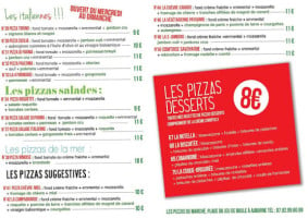 Les Pizzas Du Marché menu