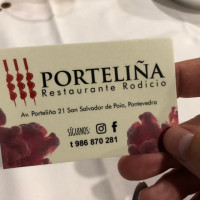 Rodicio Portelina menu