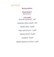 Le Pub Gambetta menu