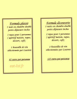 Tout Simplement menu