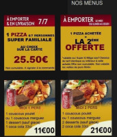 New Pizza menu