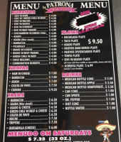 La Patrona menu