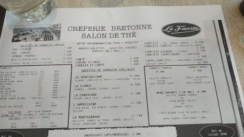 La Favorite menu