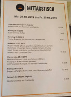 Melchers 1715 menu