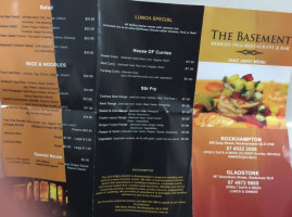 Thai Basement Gladstone menu