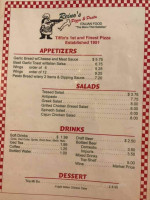 Reino's Pizza Pasta menu