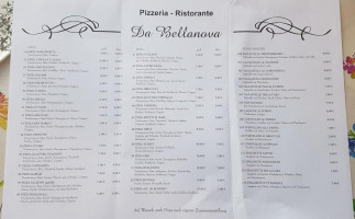 Pizzeria Bellanova menu