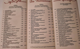 Pizzeria Bellanova menu