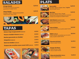 King Quesadillas menu