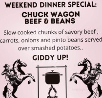 Giddy Up Cafe menu