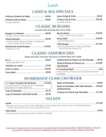 Beachcombers Deli Seafood menu
