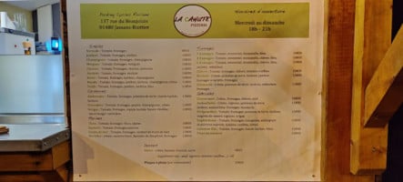 La Cahute menu